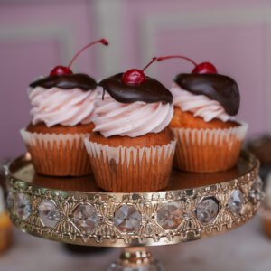 Cherry Chip Ganache Cupcakes