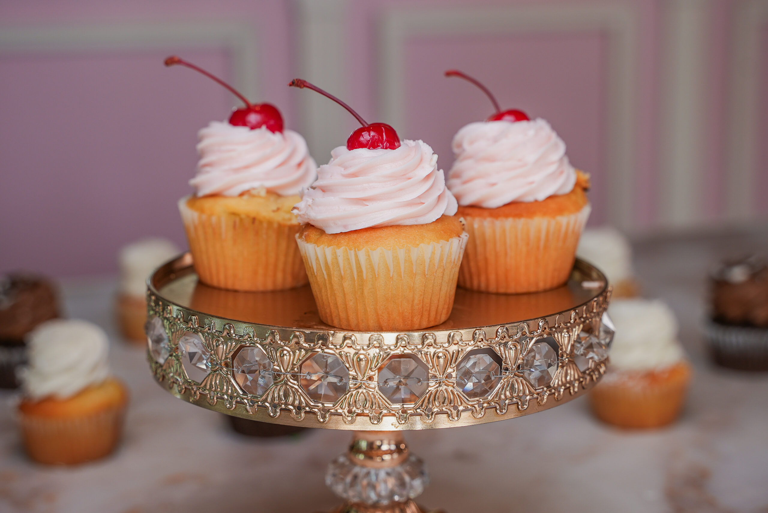 Triple Cherry Cupcakes