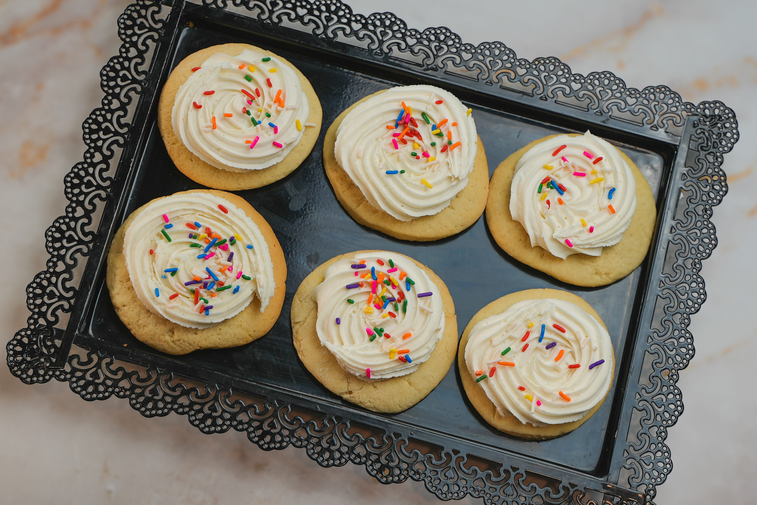 Frosted Sugar Cookies Sprinkes